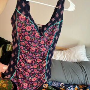 Sundance Floral One Piece Swimsuit - Pink and Blue